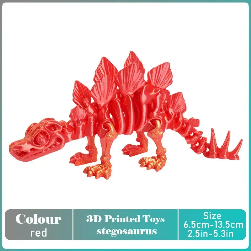 Ruchomy model dinozaura T-Rex na biurko Burgundia