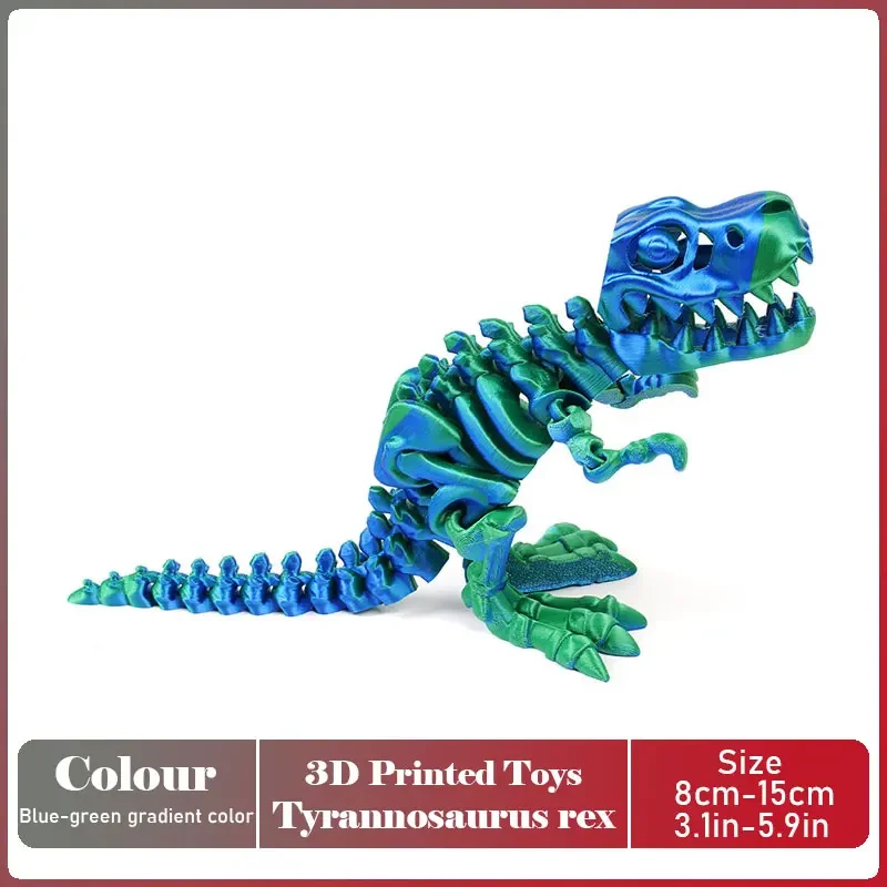 Ruchomy model dinozaura T-Rex na biurko Khaki