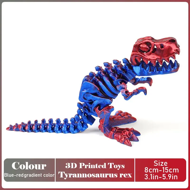 Ruchomy model dinozaura T-Rex na biurko Jasnoszary