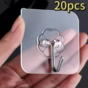 Samoprzylepne przezroczyste haczyki ścienne, mocne 20pcs