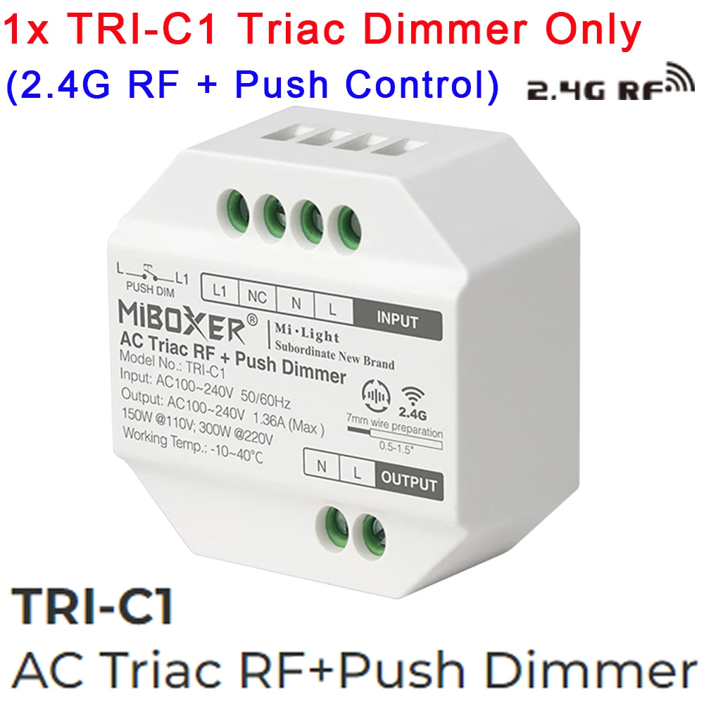Ściemniacz MiBoxer Triac – sterownik LED WiFi z pilotem Złoto