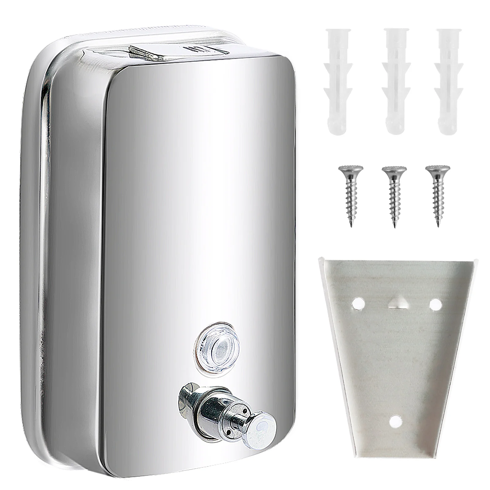 Ścienny dozownik mydła ze stali nierdzewnej 850-1050 ml 1050ml