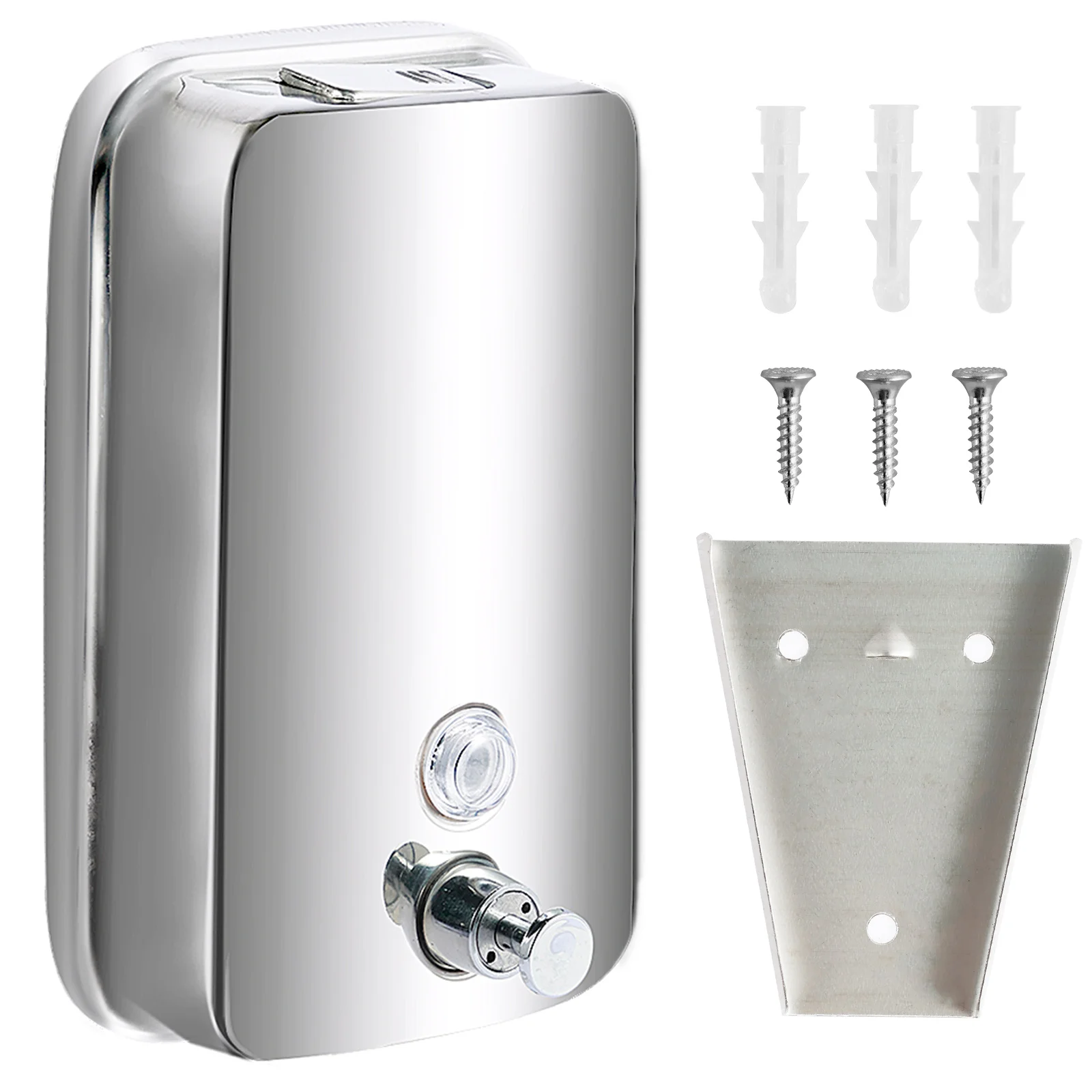 Ścienny dozownik mydła ze stali nierdzewnej 850-1050 ml 850ml