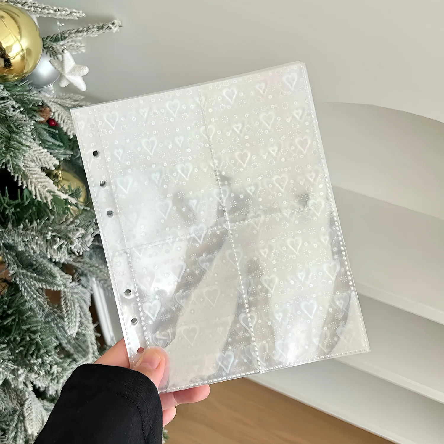 Segregator na fotokarty A6 z pluszowym kotem i psem żółty