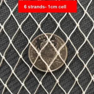 Biała siatka nylonowa ochronna na ogrodzenie i uprawy Beżowy