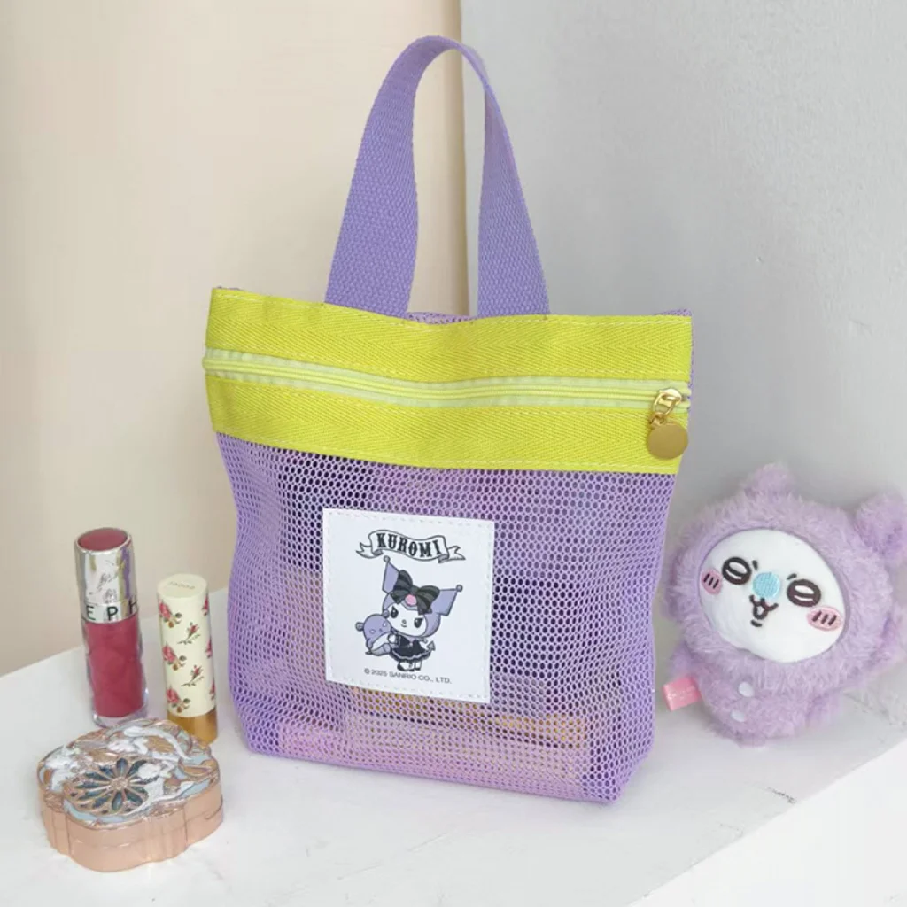 Siatkowa torba na ramię Hello Kitty Fioletowy