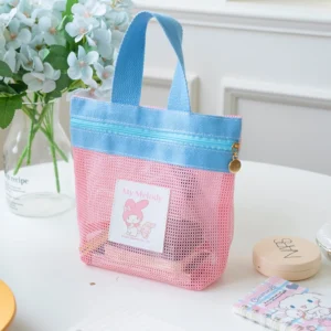 Siatkowa torebka na ramię Hello Kitty Różowy