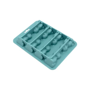 Silikonowa foremka do lodu 3D w kształcie kota Zielony