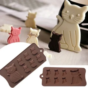 Silikonowa forma 3D kotek do ciastek 