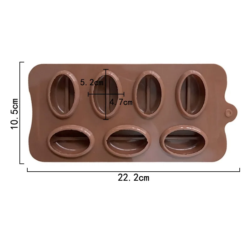Silikonowa forma 3D ziarna kawy do czekolady i mydła B