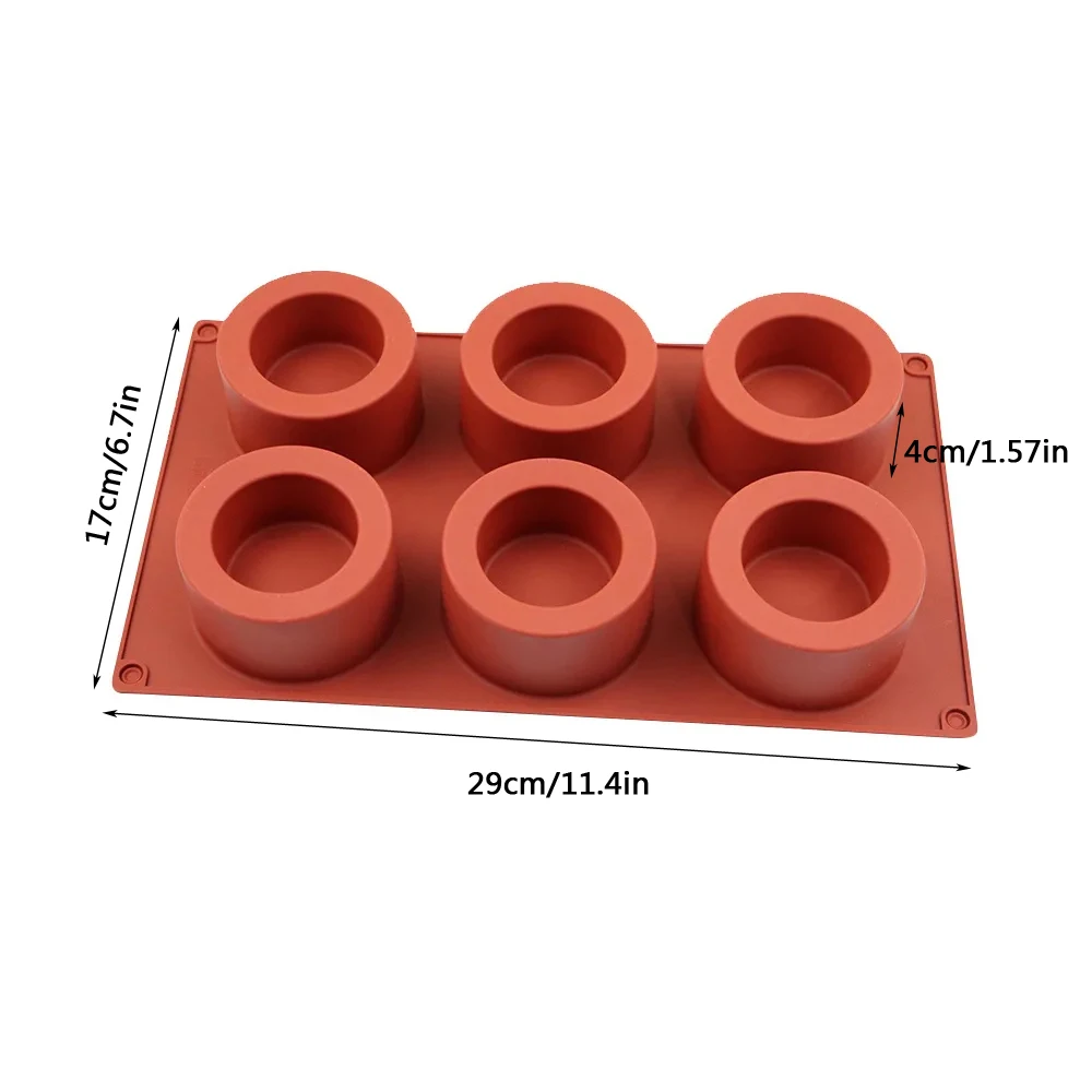 Silikonowa forma cylindryczna do mini ciast i deserów 1pc