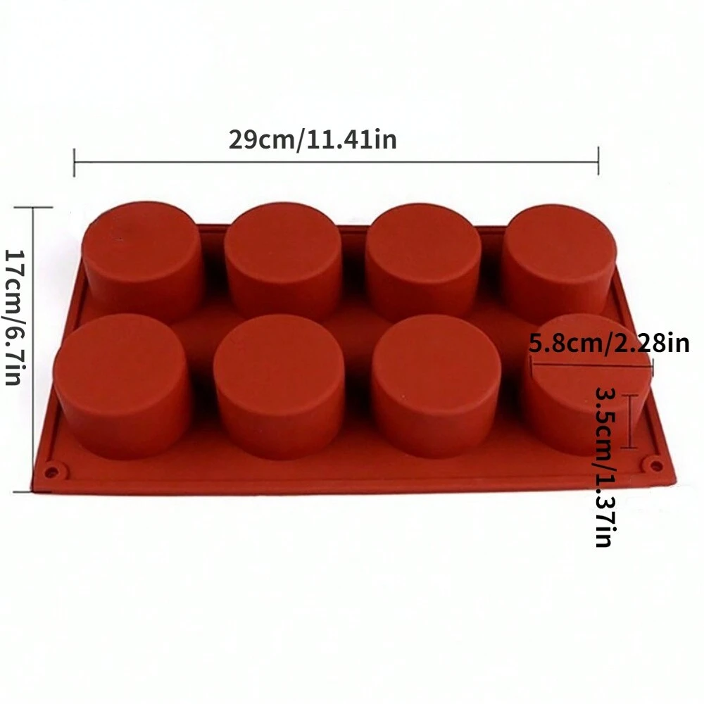 Silikonowa forma cylindryczna do mini ciast i deserów 1pcs