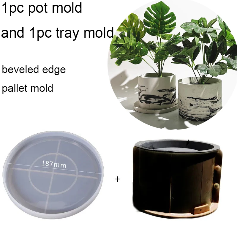 Silikonowa forma do donic z efektem lastryko L pot with tray 710