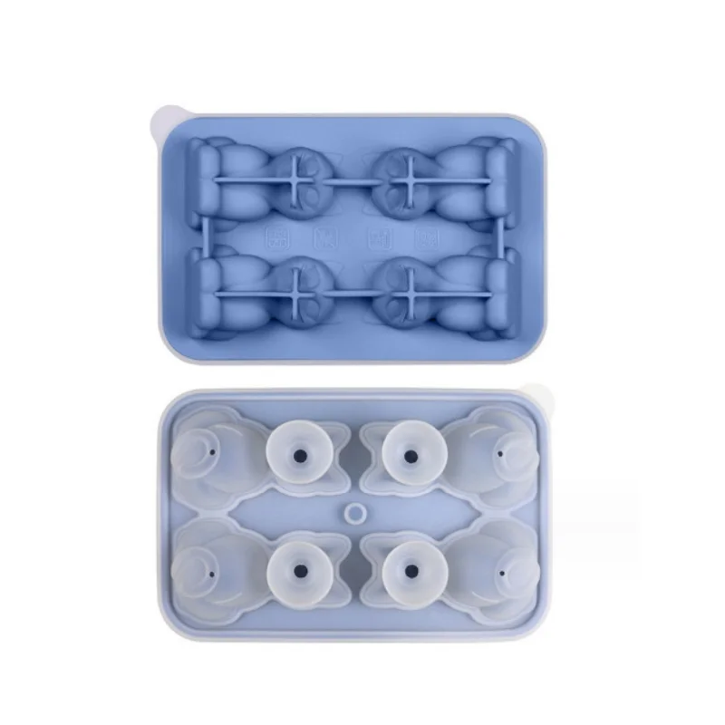 Silikonowa forma do lodu 3D w kształcie kota Niebieski