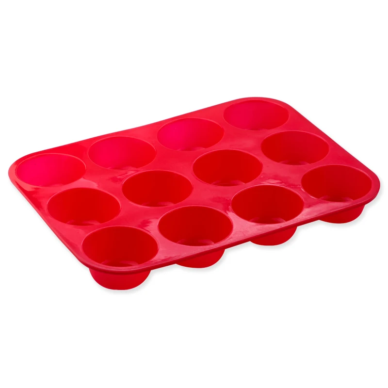 Silikonowa forma do muffinek i babeczek nieprzywierająca Czerwony