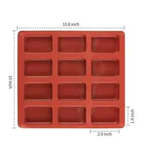 Silikonowa forma na mini keksówki i batony 12 cavity