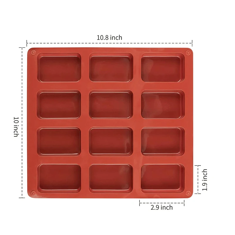 Silikonowa forma na mini keksówki i batony 12 cavity