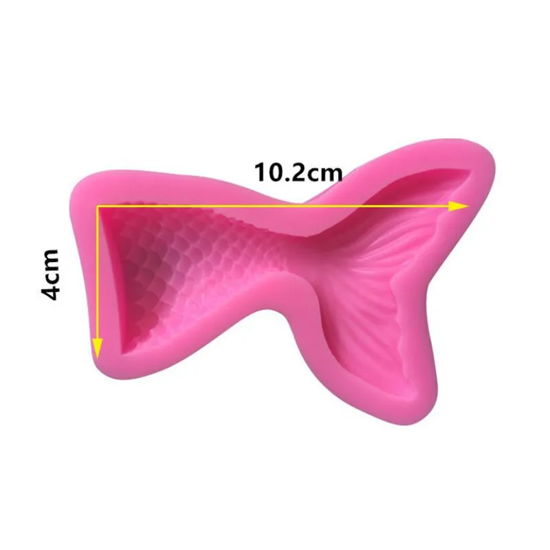 Silikonowa forma do pieczenia w kształcie muszli i ogona syreny L10.5x7.