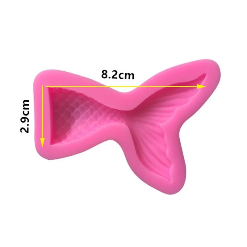 Silikonowa forma do pieczenia w kształcie muszli i ogona syreny S 6,3x8,