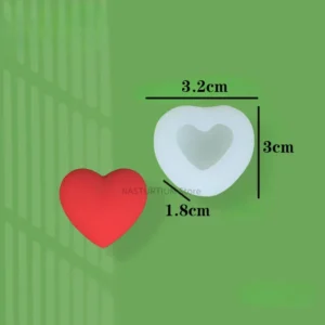 Silikonowa forma 3D w kształcie serca do mydeł i deserów 1 inch