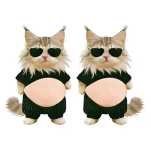 Silikonowa naklejka 3D z kawaii kotkiem na telefon Czarny