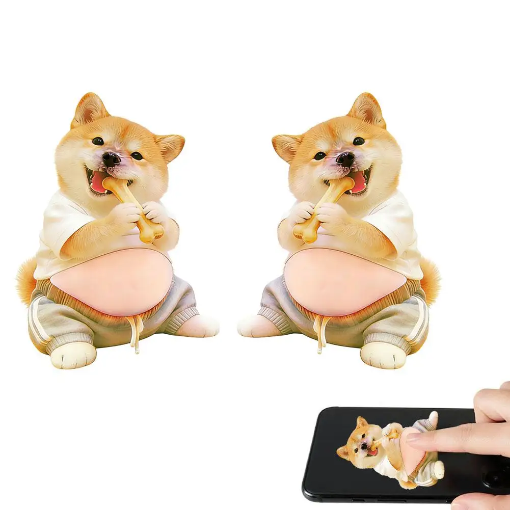 Silikonowa naklejka 3D z kotkiem kawaii na lodówkę i meble Czarny