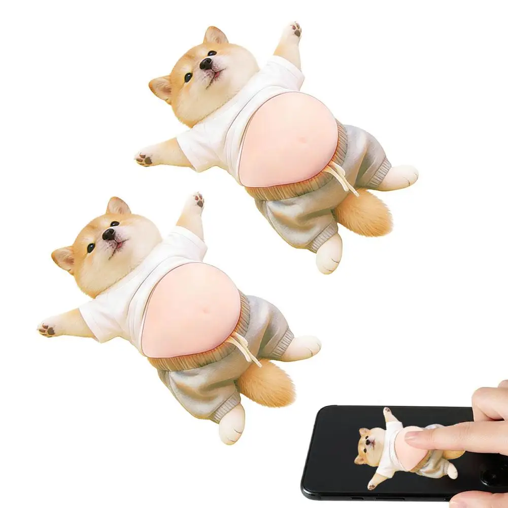 Silikonowa naklejka 3D z kotkiem kawaii na lodówkę i meble Róża
