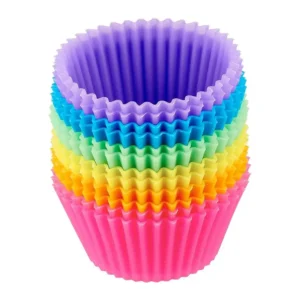 Silikonowe foremki do muffinek 12 szt. wielokrotnego użytku Mixed color a