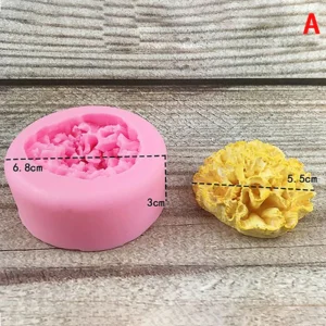Silikonowe foremki 3D w kształcie kwiatów do odlewów Carnation1