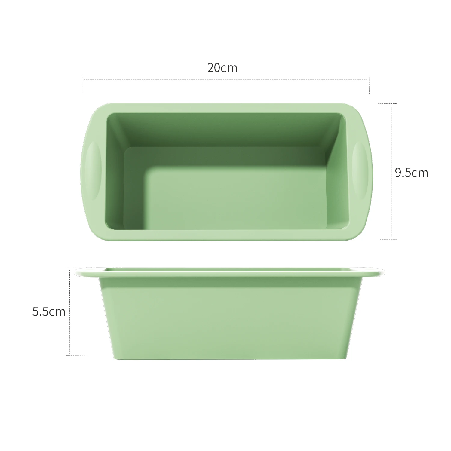 Silikonowe foremki do pieczenia mini chlebków i ciast Yh1194green