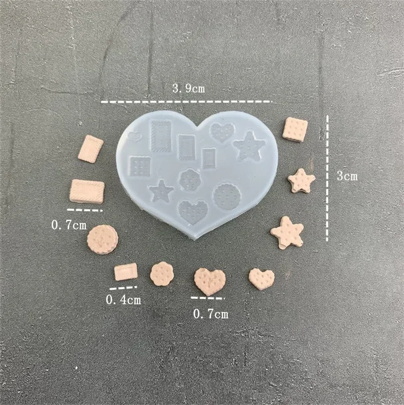 Silikonowe foremki mini do ciastek, pączków i dekoracji 10 hole star heart