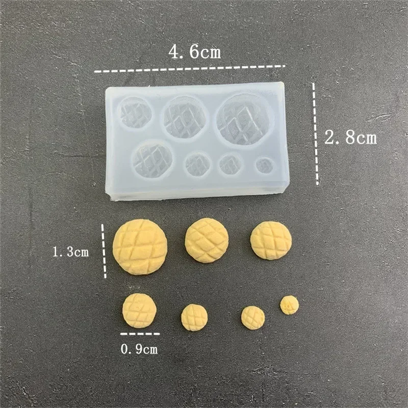 Silikonowe foremki mini do ciastek, pączków i dekoracji 7 hole semicircle