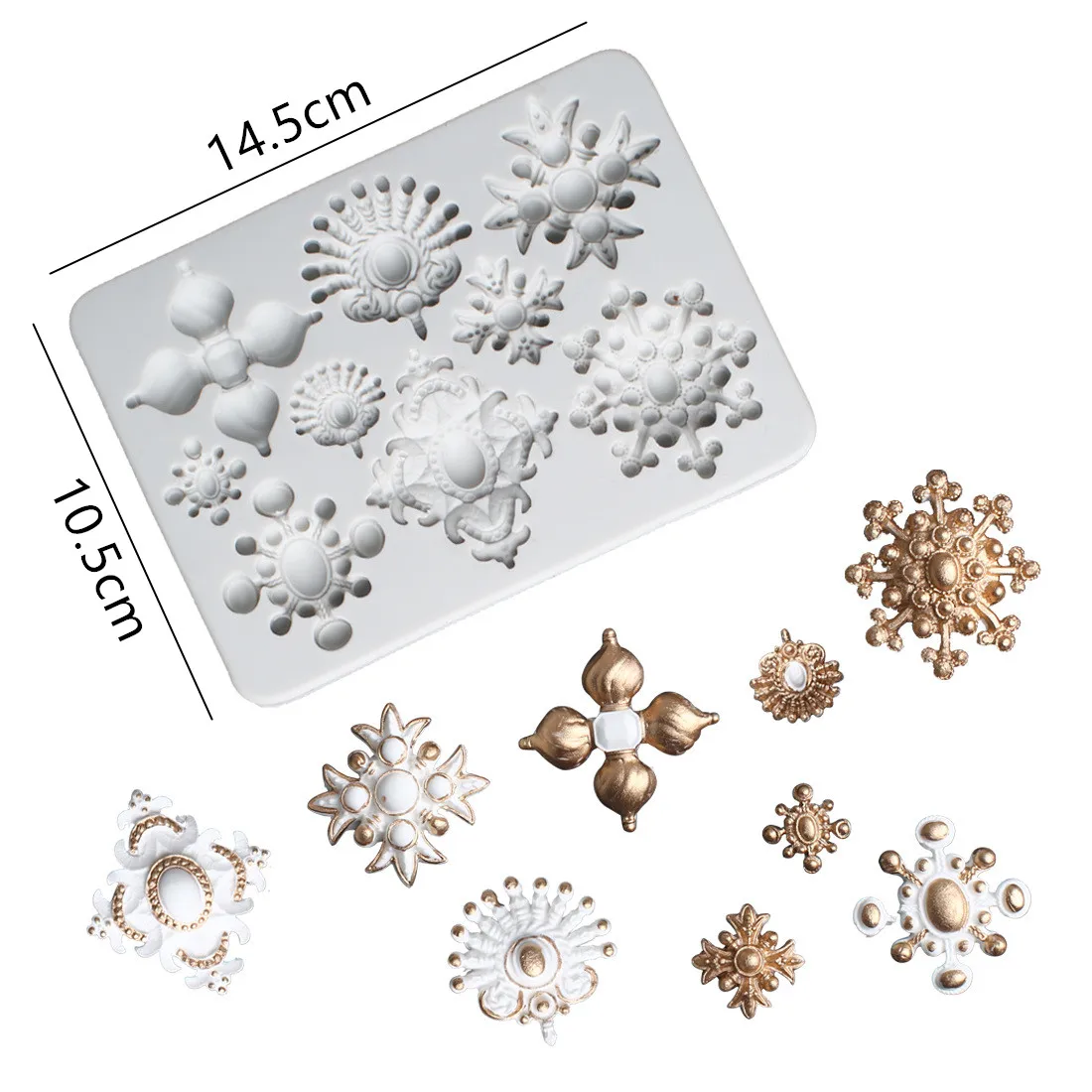 Silikonowe formy do dekoracji ciast – klejnoty i diamenty 26