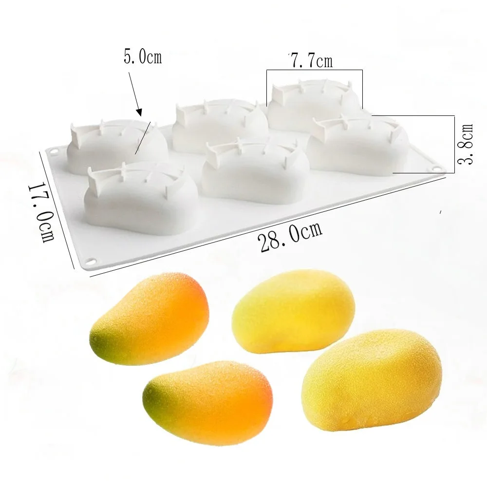 Silikonowe formy do pieczenia w kształcie owoców Mango
