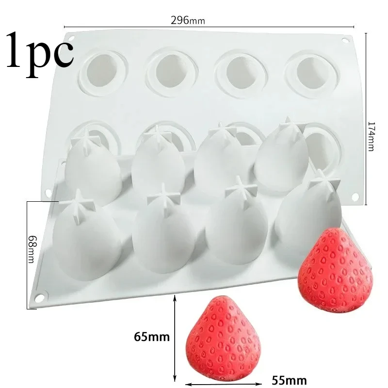 Silikonowe formy do pieczenia w kształcie owoców Truskawka a .