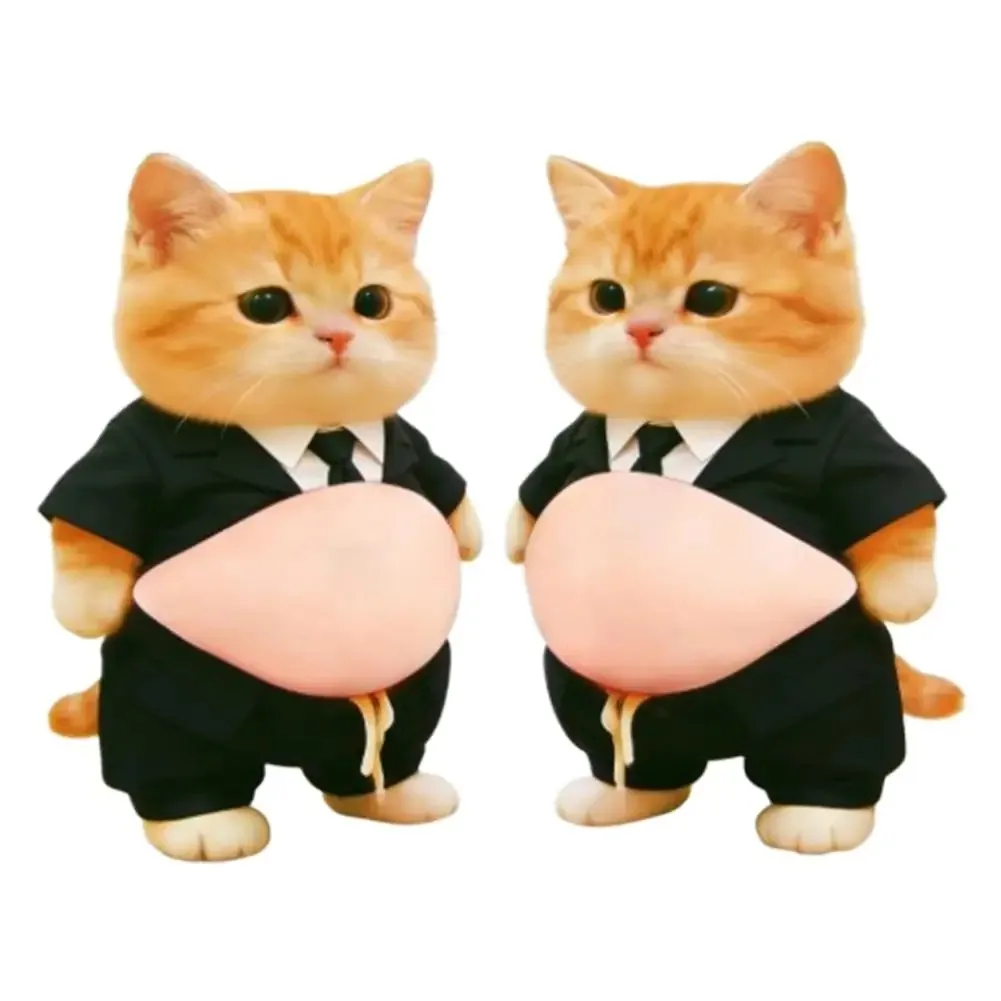 Silikonowe naklejki 3D z kotem tabby na etui Niebieski