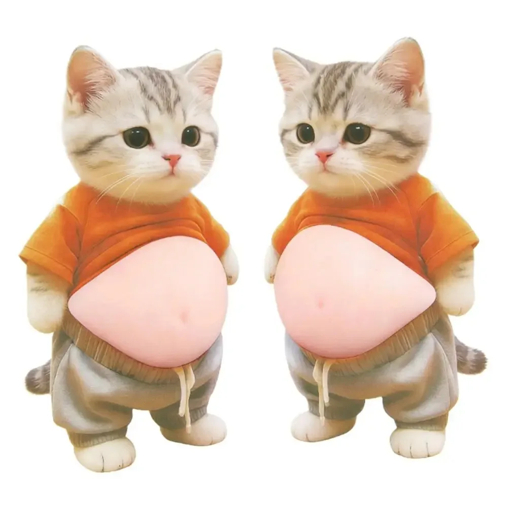 Silikonowe naklejki 3D z kotem tabby na etui Róża