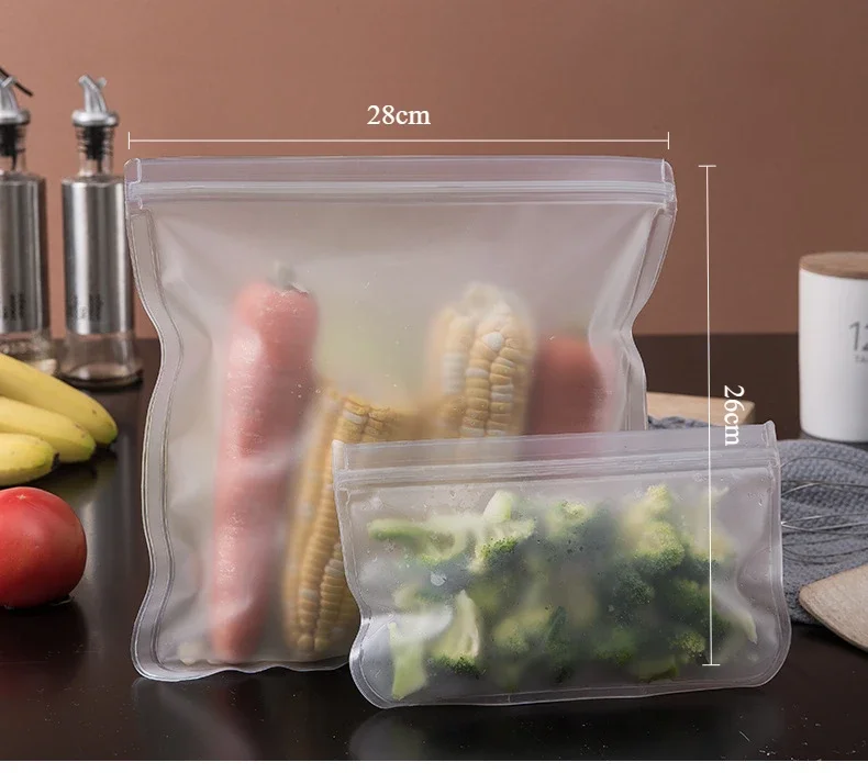 Stojące silikonowe pojemniki na żywność z zamkiem ziplock Wielo