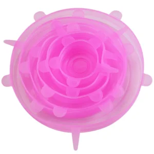 Silikonowe pokrywki rozciągliwe do naczyń, zestaw 6 sztuk Pink6pc