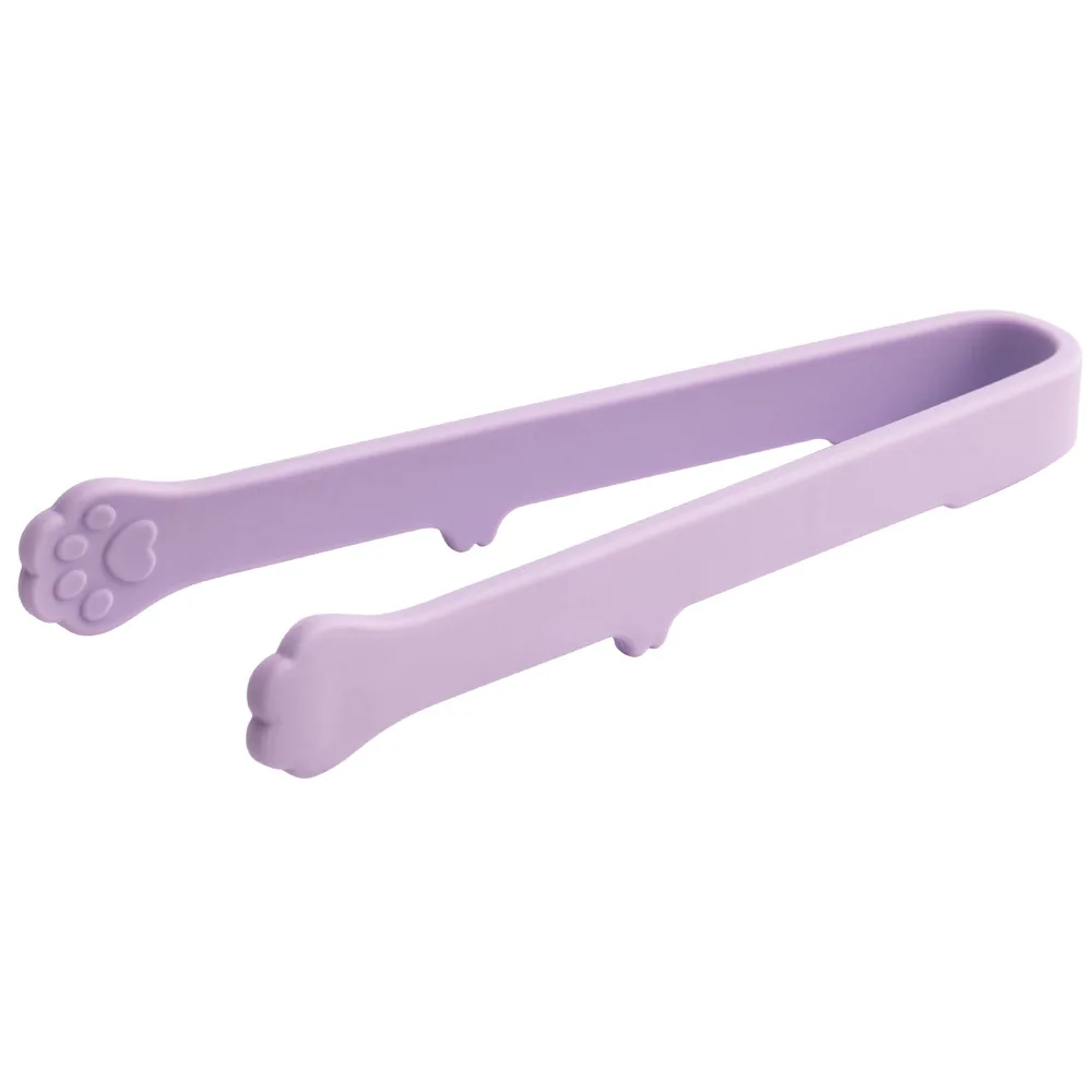 Silikonowe szczypce kuchenne w kształcie kociej łapki Fioletowy/фиолетовый