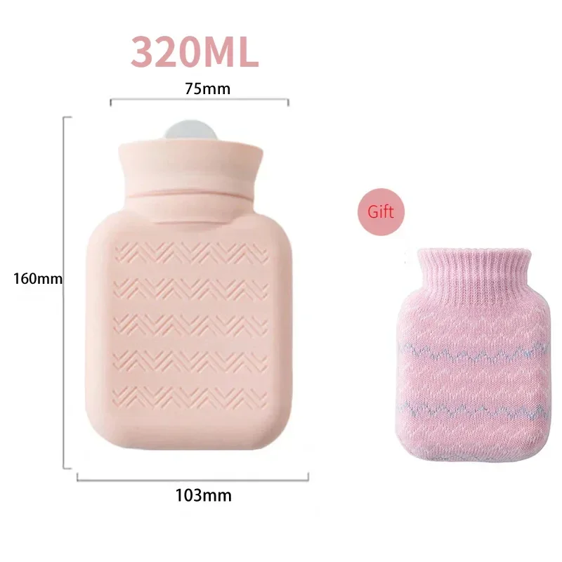 Silikonowy termofor 320 ml - ogrzewacz dłoni i stóp Różowy