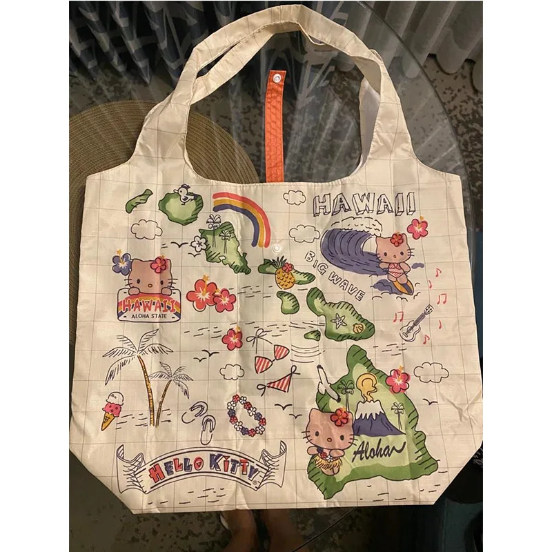 Składana torba na zakupy z kotem Hello Kitty Czerwony