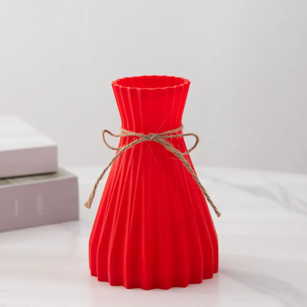 Składany wazon origami w stylu plisowanym Czerwony