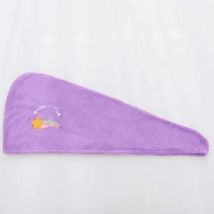 Śliczny turban do włosów ze wzorkami szybkoschnący Fioletowy