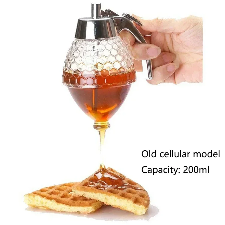 Słoik z dozownikiem do miodu i syropu z lejkiem Old cellular model