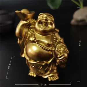 Śmiejący się Budda feng shui — złota figurka dobrobytu Fioletowy/фиолетовый