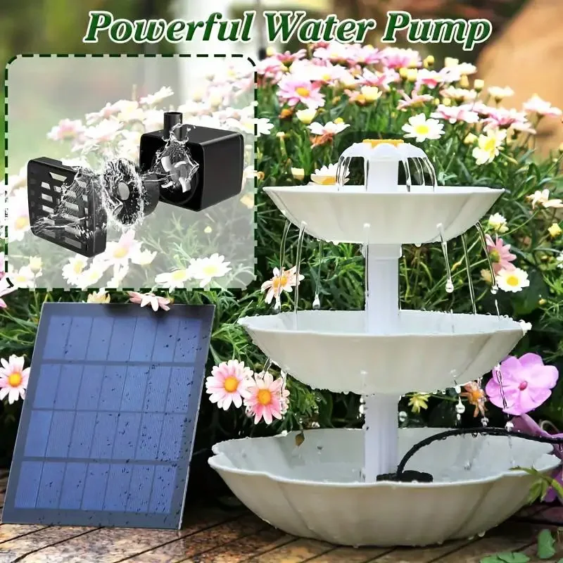 Solarna fontanna do kąpieli dla ptaków Armijna zieleń