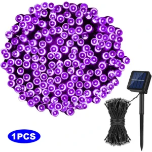 Solarna girlanda świetlna LED do ogrodu Fioletowy