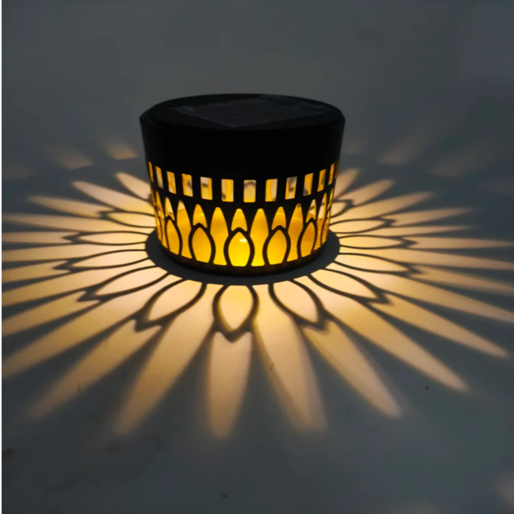 Solarna lampa ścienna LED do ogrodu z żelaza Beżowy