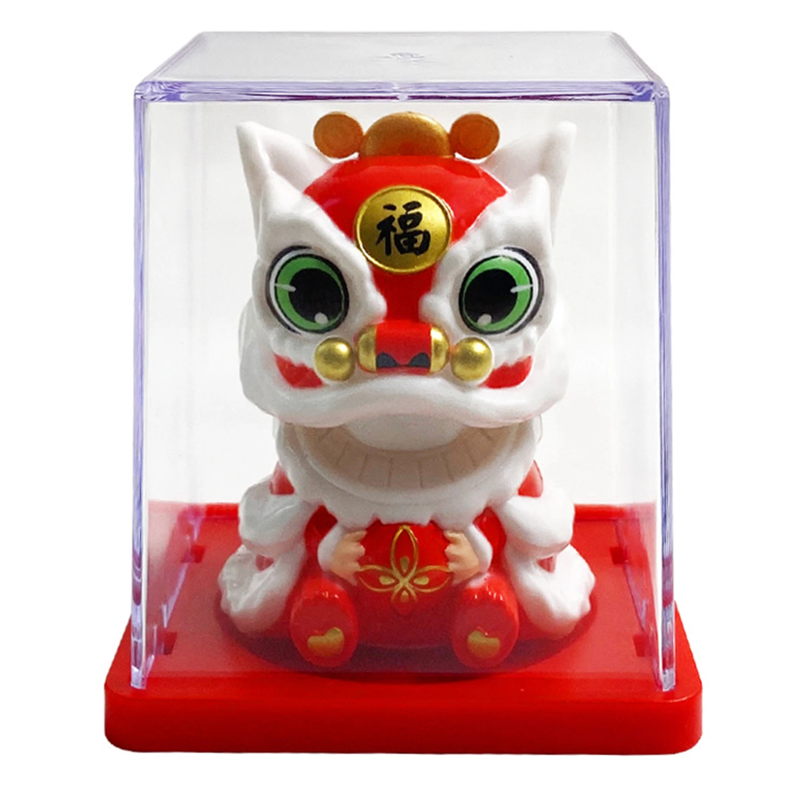 Solarny Maneki Neko - machający kot na szczęście Czysta biel